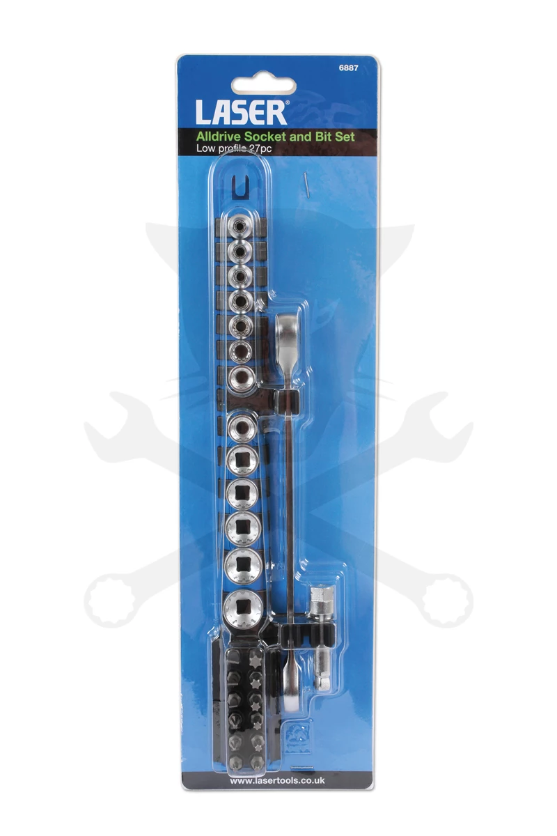 Dugókulcs - crowafej készlet 1/4" Gear Lock - Alldrive 27 db +Tartozékok - Image 4