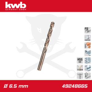 Csigafúró  6,5 mm HSS-E Co5 DIN 338 Profi 5% Cobalt - KWB