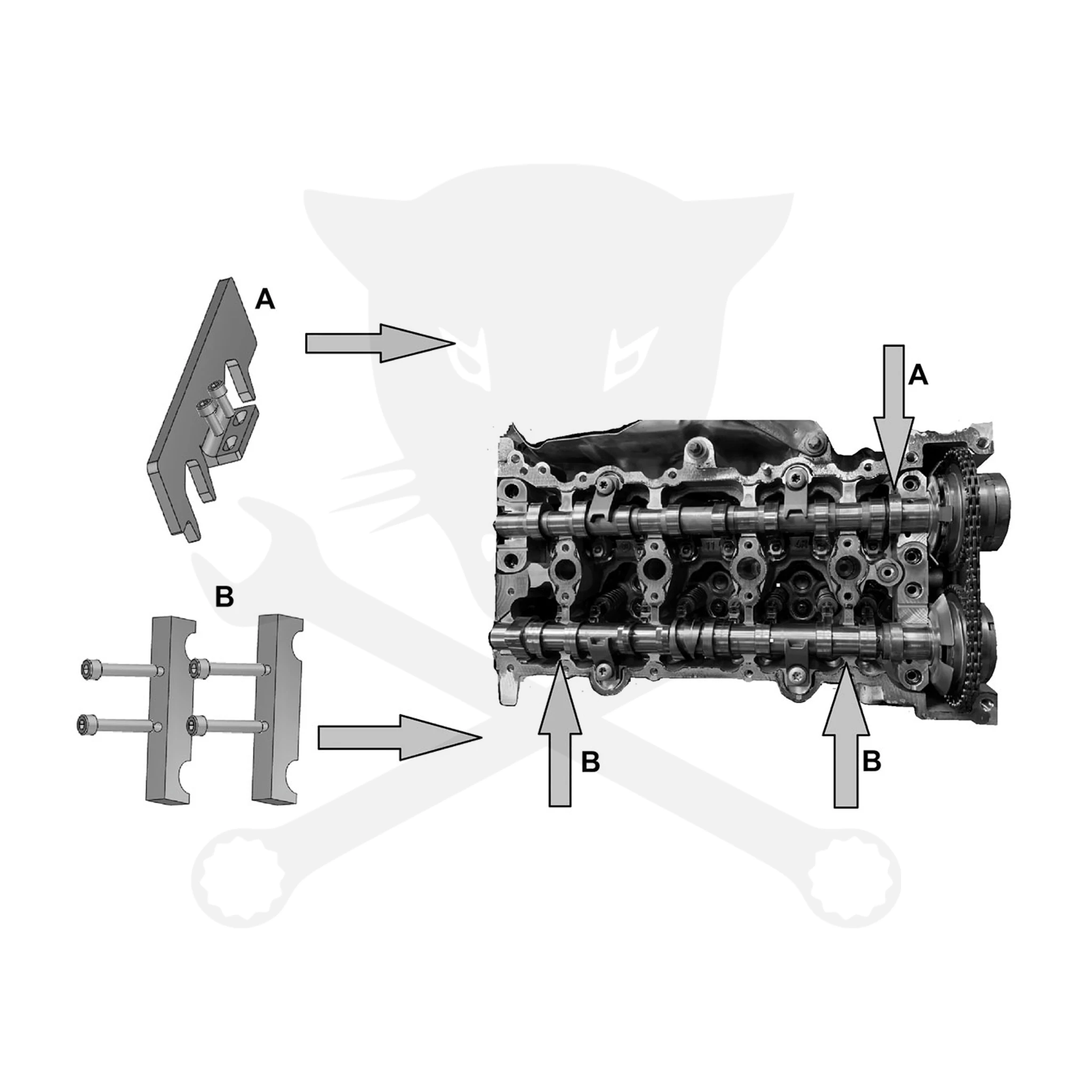 Vezérlésrögzítő készlet Mercedes M271 - 1,6-2,0 liter benzin Laser - Image 3