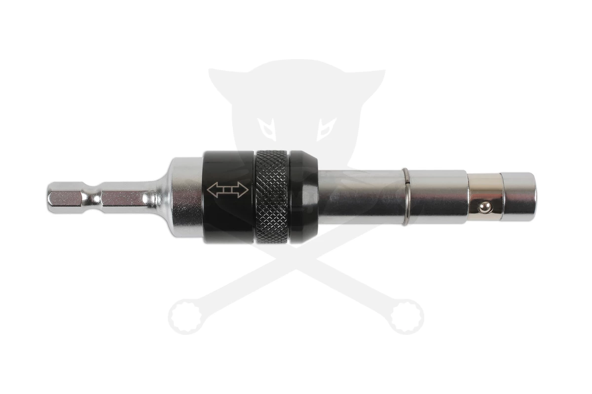 Bit tartó 1/4"-os, fúrógépbe fogható Csuklós / Fix 2:1-ben - Laser - Image 4