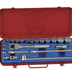 Dugókulcs készlet 1/2" 22 db-os 8-32 mm, 12 szögű Genius