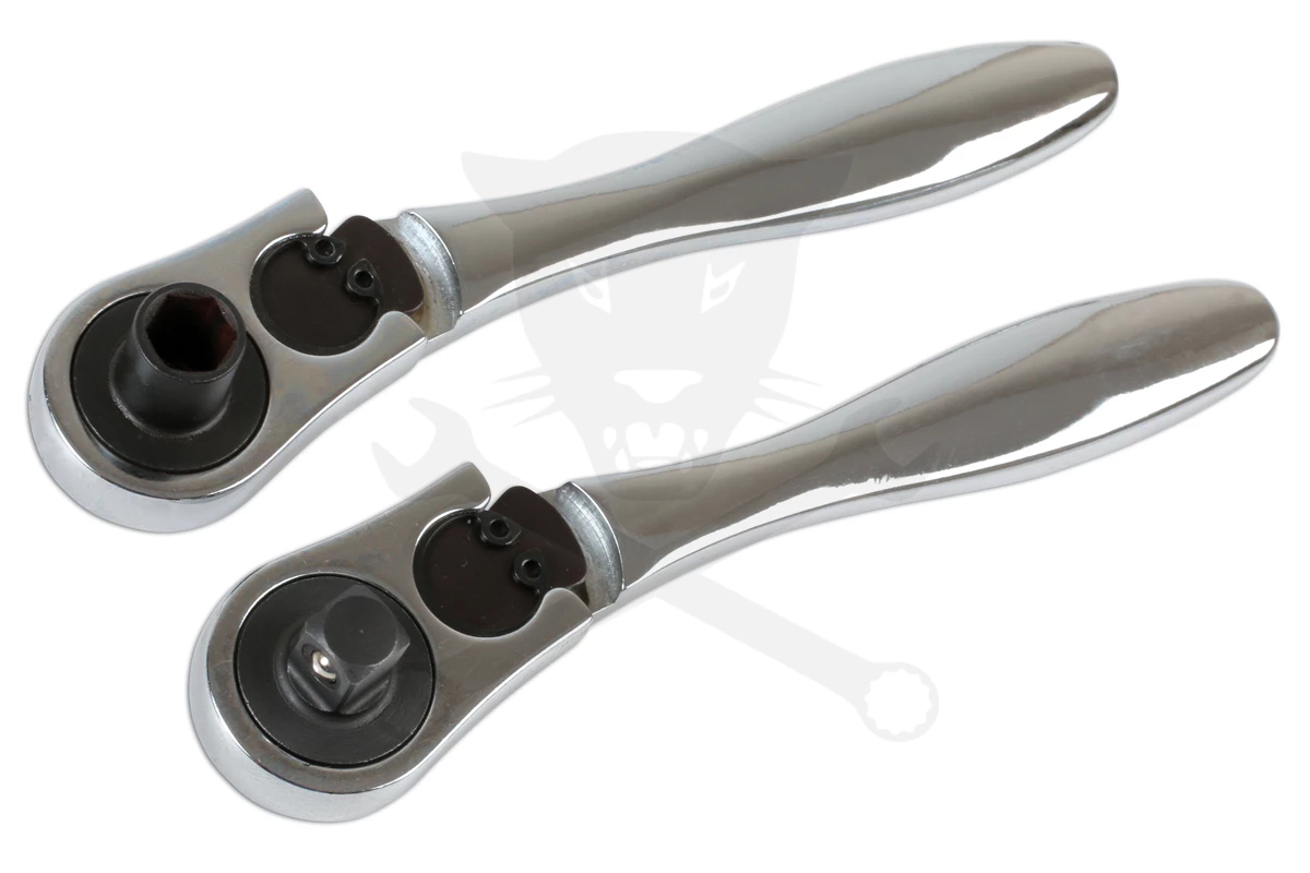 Crowa racsnis kulcs 1/4" 2 db-os készlet 1/4"Bitekhez + 1/4"Dugófejekhez - Image 3