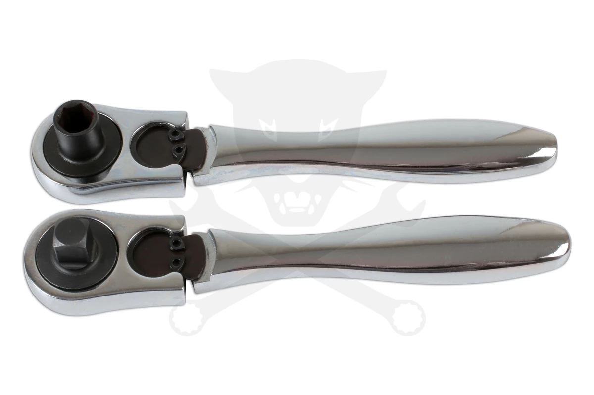 Crowa racsnis kulcs 1/4" 2 db-os készlet 1/4"Bitekhez + 1/4"Dugófejekhez - Image 4