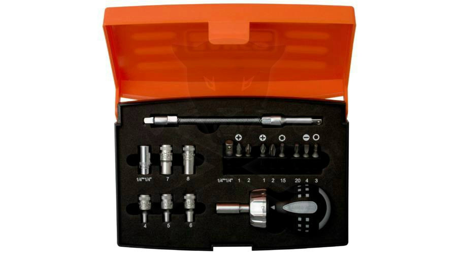 Csavarhúzó készlet multifunkciós racsnis 22 db-os 1/4"- BAHCO