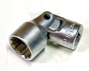 Dugókulcs - crowafej 1/4" 12 szög csuklós 9 mm Genius