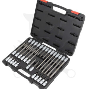 Rátűzőkulcs - crowa+bit készlet 1/2" 32 db-os Torx - Welzh