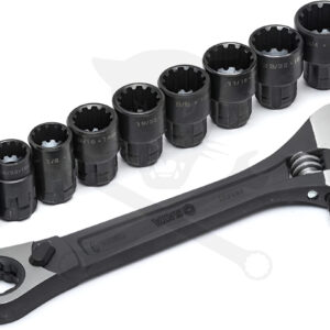 Csillag-villás univerzális racsnis klt 11r. 10-19 mm - Black - SATA