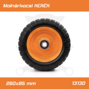 Molnárkocsi KERÉK fémfelnis csapágyas - TÖMÖRgumis 3.00-4 / 260x85mm
