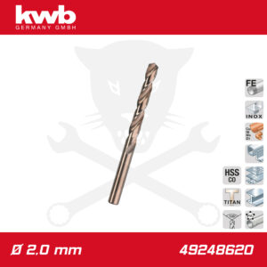 Csigafúró  2,0 mm HSS-E Co5 DIN 338 Profi 5% Cobalt - KWB