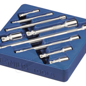 Tálcás Genius toldószár-billenős készlet 9 db-os 1/4 + 3/8 + 1/2" - 1/6
