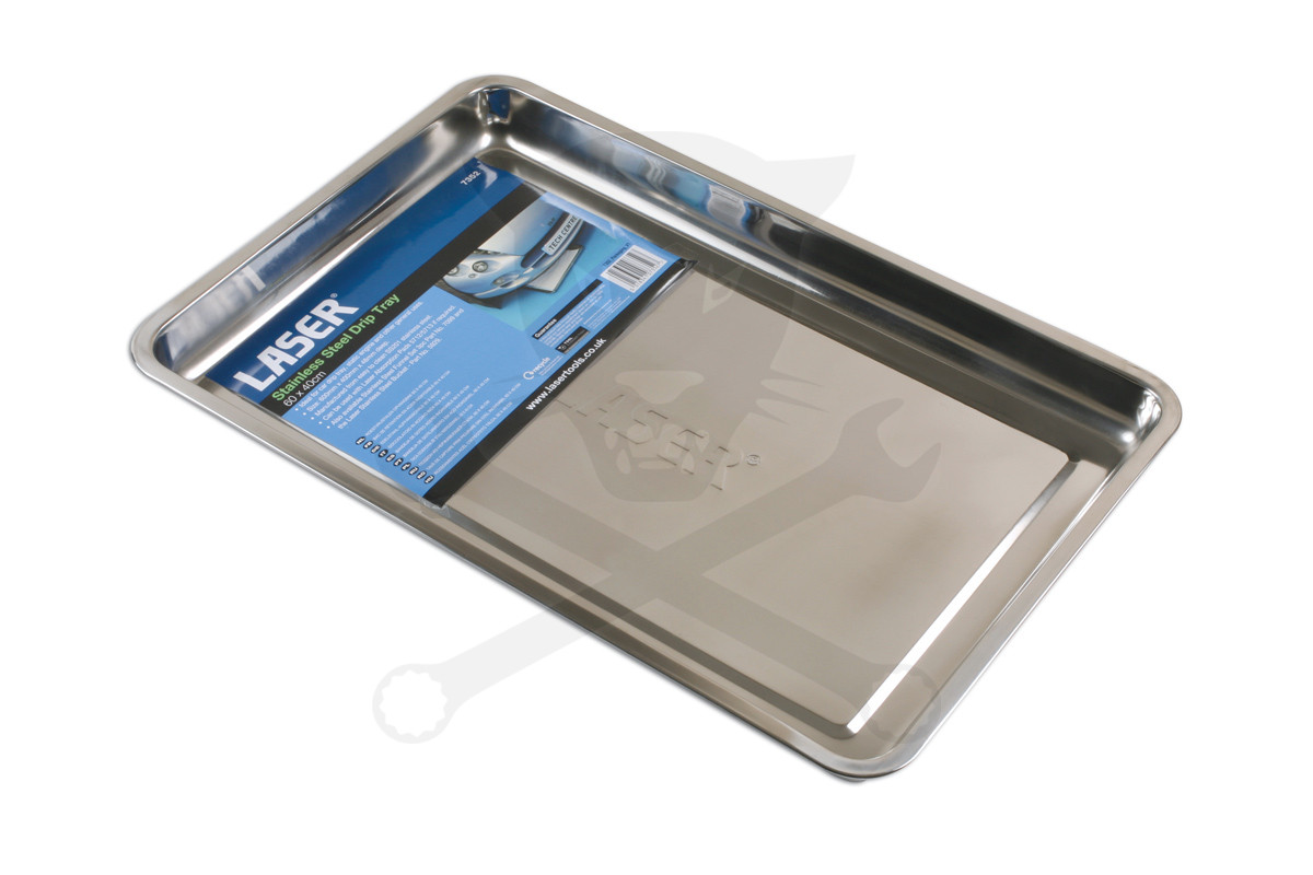 Olajfelfogó csepptálca 600x400x48 mm - Rozsdamentes acél - LASER
