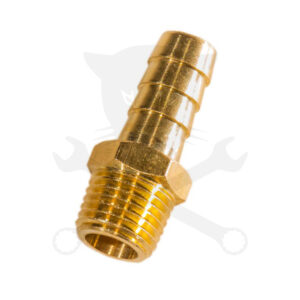 Levegő csatlakozó tömlőcsonk 9,5 mm tömlő - 1/4" külsőmenet kúpos -RÉZ
