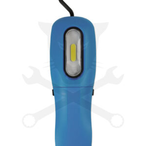 Szerelőlámpa LED COB ledes - akkus, profi 2W 220 Lumen + USB