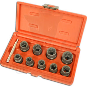 Csavarkiszedő készlet - sérült fejű csavarokhoz  9+1 db-os 10-19 mm 3/8"