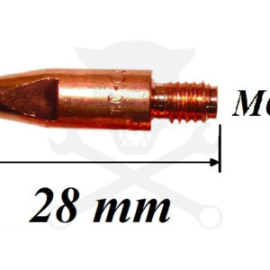 CO áramátadó fúvóka normál M6x28x8 mm x 0,8 mm MB25AK+MB24KD pisztolyhoz