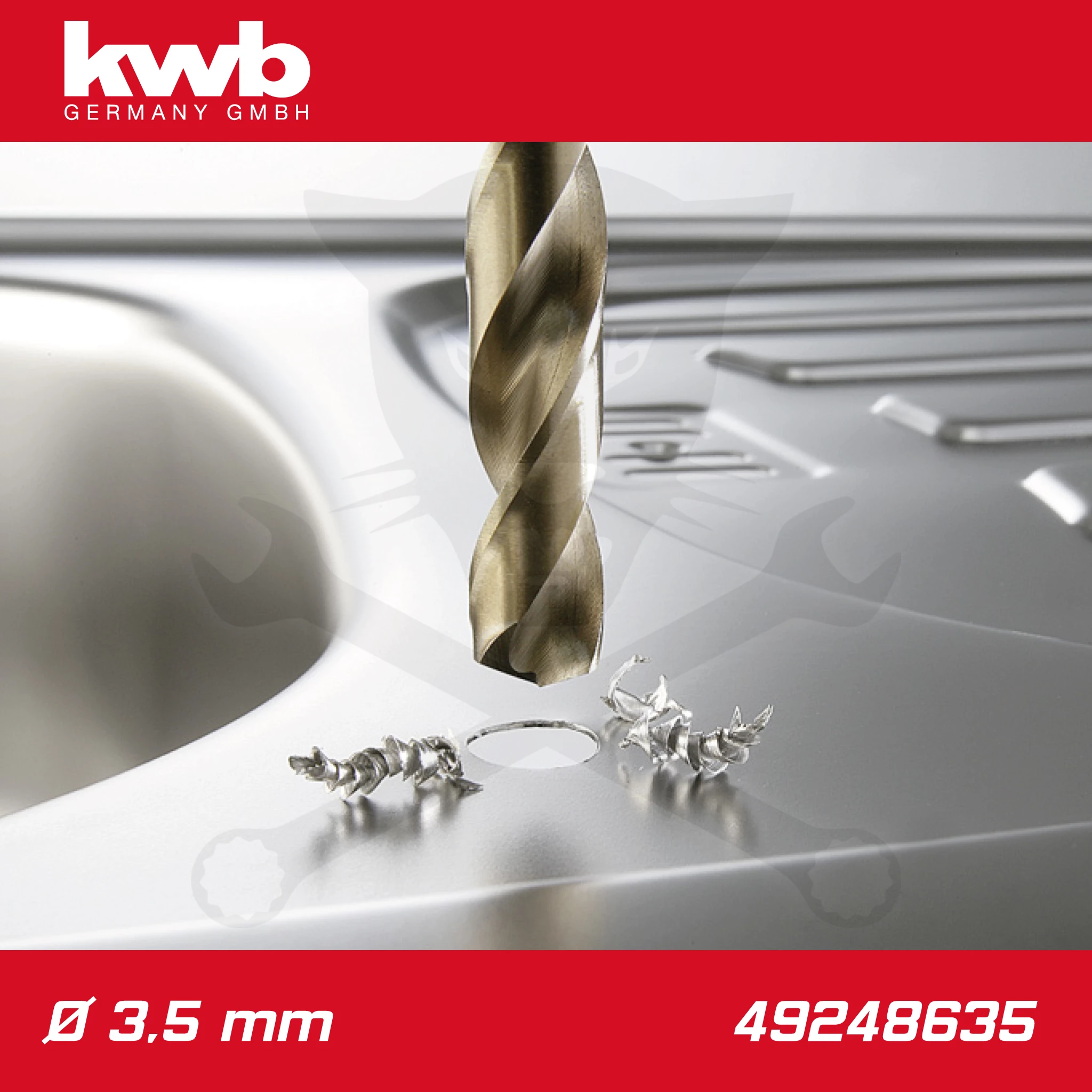 Csigafúró 3,5 mm HSS-E Co5 DIN 338 Profi 5% Cobalt - KWB - Image 3