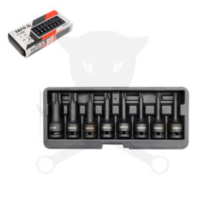 Légkulcsfej készlet 1/2" Torx h. T30-T80 8 db-os - Yato