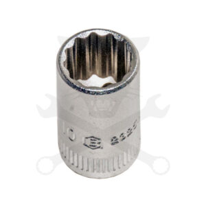 Dugókulcs - crowafej 1/4" 12 lap normál 10 mm Genius