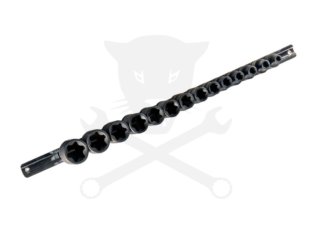 Légkulcsfej készlet 1/2" 14 db-os belső E-Torx dugófej készlet E8-E32 -Genius
