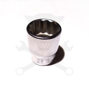Dugókulcs - crowafej 1/2" 12 szög normál 28 mm Genius