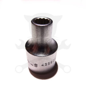 Dugókulcs - crowafej 1/2" 12 szög normál 08 mm Genius