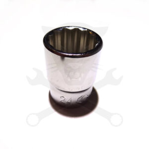 Dugókulcs - crowafej 1/2" 12 szög normál 24 mm Genius