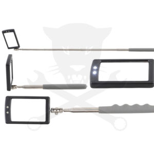 Tükör  41x64 mm teleszkópos 290-876 mm beépített 2 db LED világítás