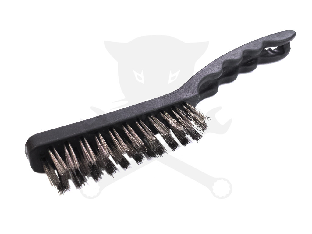 Drótkefe 3 soros - rozsdamentes acél - INOX kivitel - PowerTec