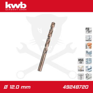 Csigafúró 12,0 mm HSS-G Co5 DIN 338 Profi 5% Cobalt - KWB