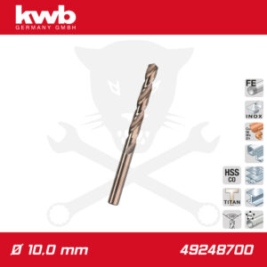 Csigafúró 10,0 mm HSS-G Co5 DIN 338 Profi 5% Cobalt - KWB