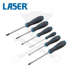 Csavarhúzó készlet - 6 részes - Lapos: 3-5-6 + Pz1-2-3 - Laser