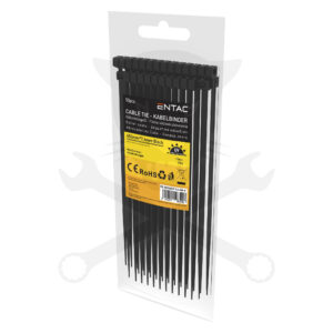 Kábelkötegelő 7,6x450 - Fekete - 50 db-os - Entac