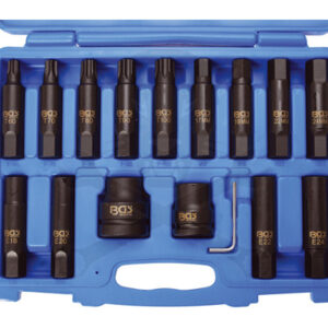 Bit készlet teherautós 3/4" és 1" 16 db-os gépi torx+imbusz+E-torx