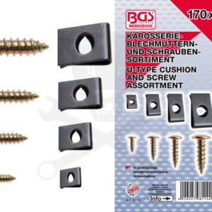 Fém lemezanya és csavar készlet 170 db BGS