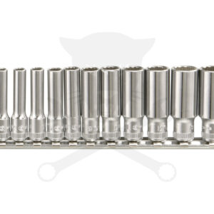 Dugókulcs - crowafej készlet 1/4" 12 szögű hosszú 5.5-14 mm 11 db Genius