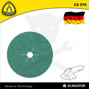 Fíbertárcsa 125x22 mm Z120 - inox és alumínium - CS 570 Klingspor