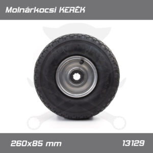 Molnárkocsi KERÉK fémfelnis tűgörgős - gumitömlős 3.00-4 / 260x85 mm