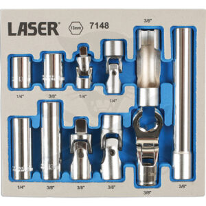 Dugókulcs és adapter készlet 13 mm-es Master készlet 1/4" - 3/8" - Laser