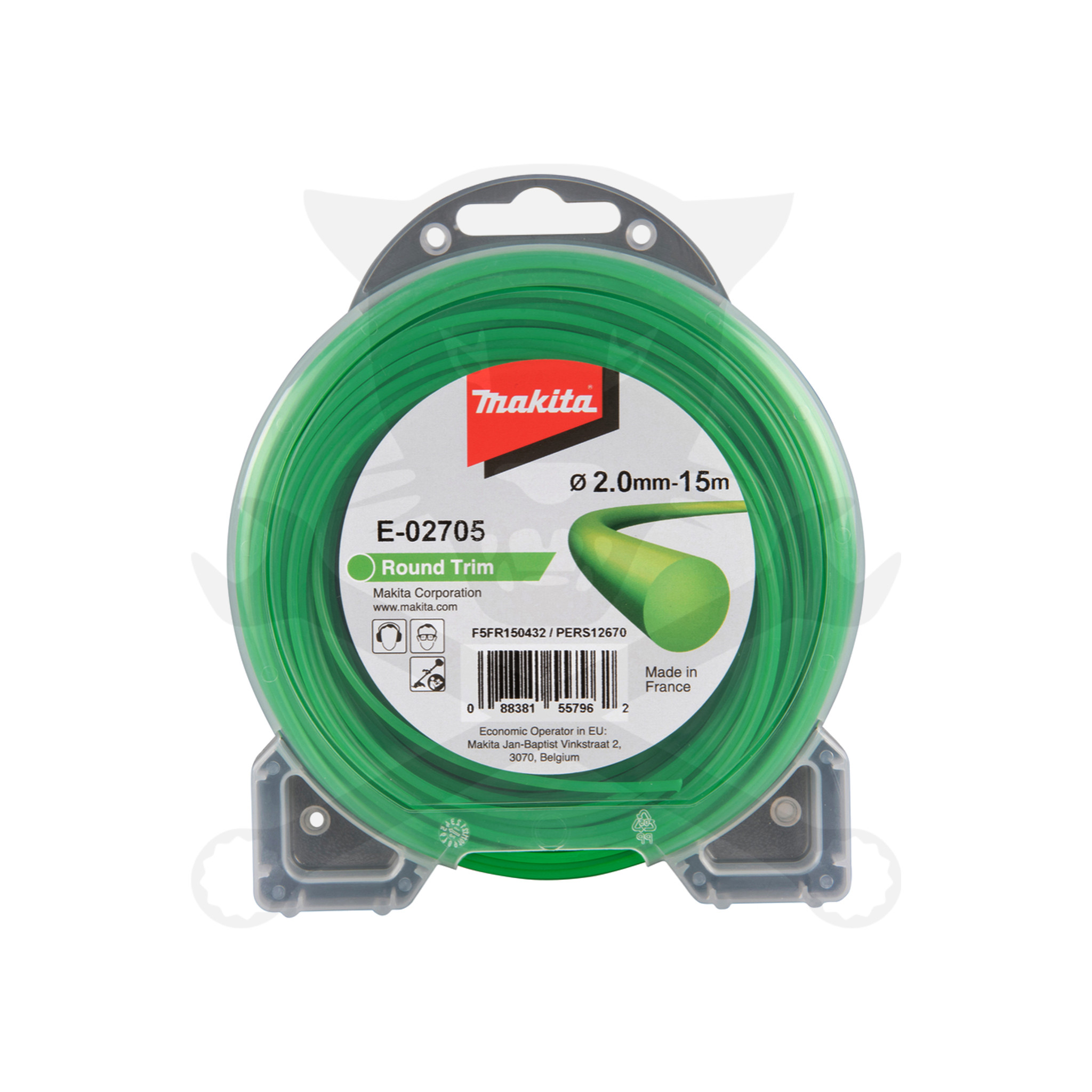 Fűkasza damil 2.0 mm x 15 méter Körprofil RoundTRIM Zöld - Makita