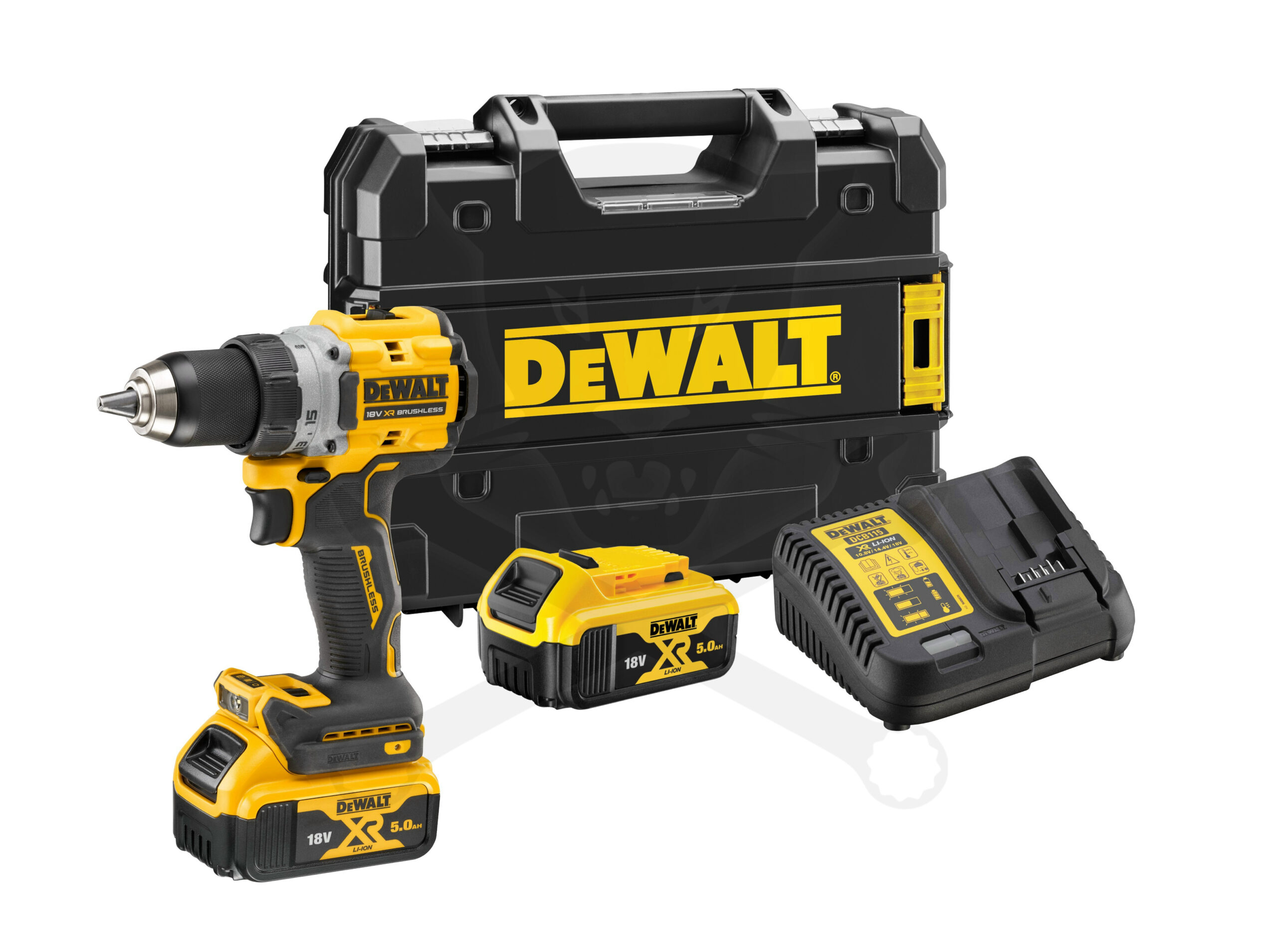 Fúró-csavarozó, akkus 18V 2db 5.0Ah Li-ion - kefementes - DeWalt