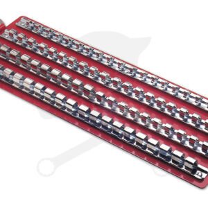 Dugókulcstartó sín, fiókba helyezhető 80 db-os 1/4"-3/8"-1/2" LASER
