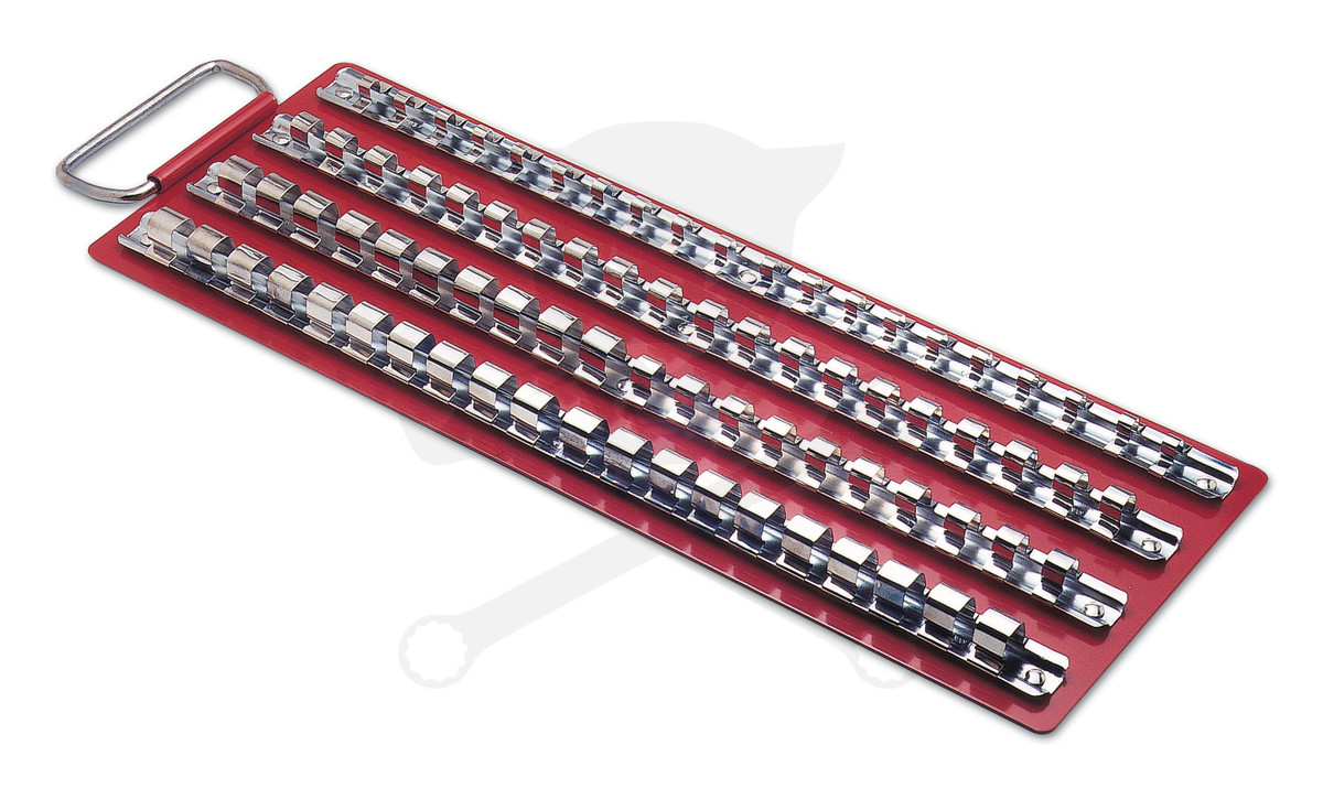Dugókulcstartó sín, fiókba helyezhető 80 db-os 1/4"-3/8"-1/2" LASER