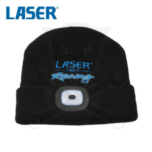 Sapka kötött téli Laser Tools Racing + AKKUS Ledes lámpával - LASER