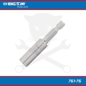 Bit tartó 1/4"-os, fúrógépbe fogható mágneses  75 mm - KingTony