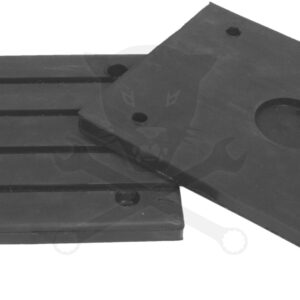Gumipogácsa csápos emelőhöz 195x150 mm-es téglatest négyfuratos