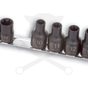 Légkulcsfej készlet 1/2"-3/8" belső torx E5 - E24 17 db-os - Laser
