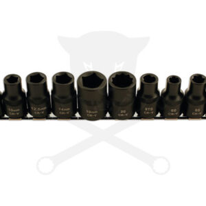Autóipari speciális dugókulcs készlet 1/2" 10 db-os 3-5-6-10-12 lapú