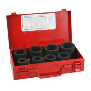 Légkulcsfej készlet 3/4"  8 db 19-38 mm metrikus rövid 6 l. - KingTony