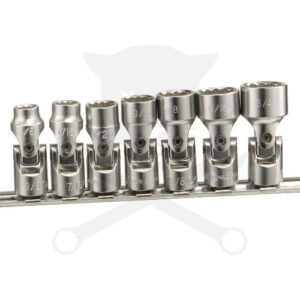 Dugókulcs - crowafej készlet 3/8" 12 sz. csuklós, COLOS 7 db-os 3/8"-3/4"