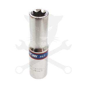 Dugókulcs - crowafej 3/8" belső torx hosszú E12 KingTony